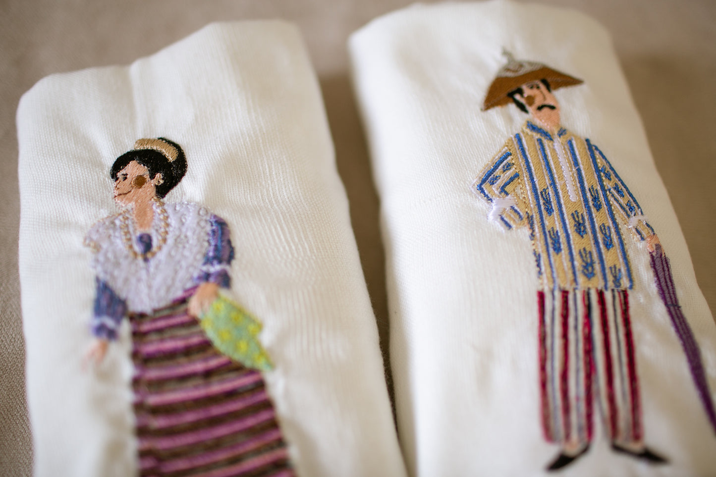 Inabel Pillowcases with Old Manila Couple Design - Collab with Ms. Tin Javier @collagertin