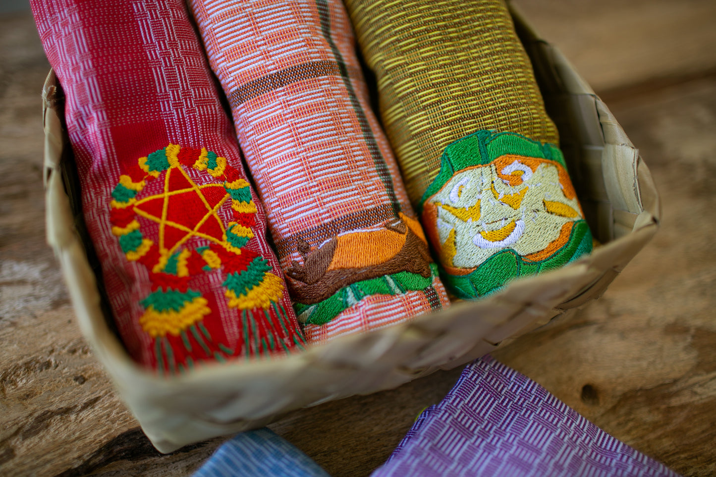 Bahaghari Placemats with Filipino-inspired Embroidery