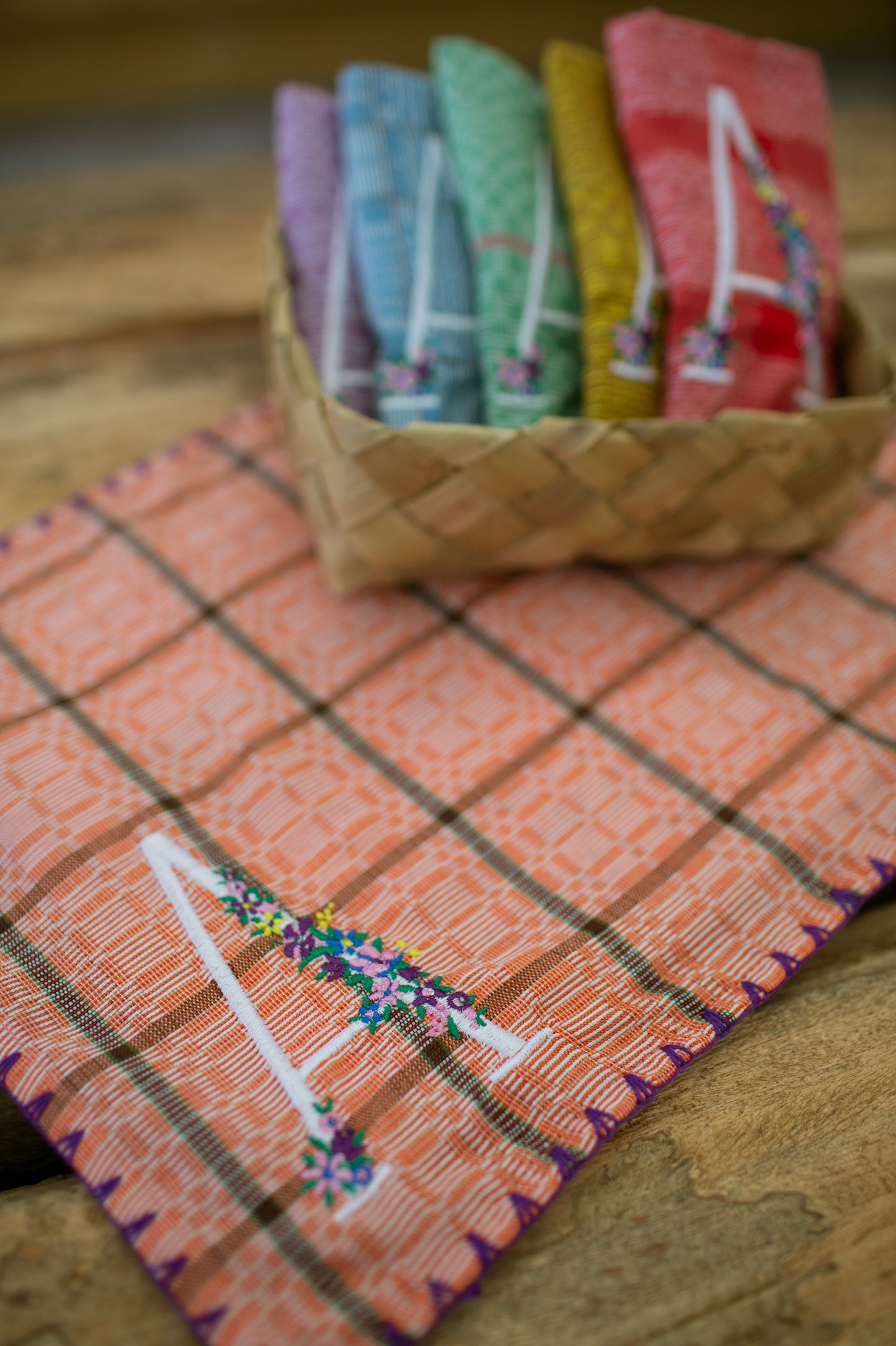 Bahaghari Placemats with Personalized Embroidery